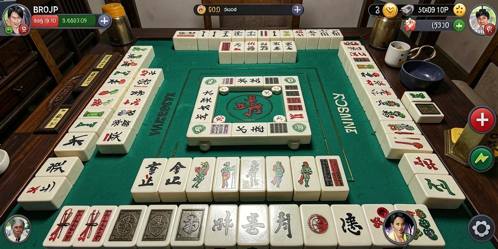 Tampilan gameplay yang menarik dalam BROJP, menyajikan Mahjong dengan cara yang inovatif.