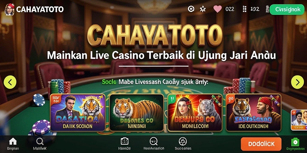 Tampilan gameplay CAHAYATOTO yang mendebarkan dan interaktif.