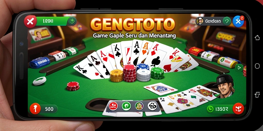 Tampilan gameplay GENGTOTO yang menarik saat bermain Gaple.