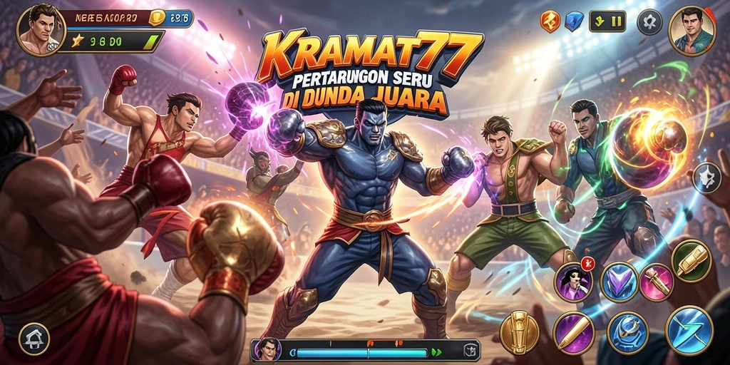Tampilan gameplay KRAMAT77 yang mendebarkan dalam pertarungan jarak dekat.
