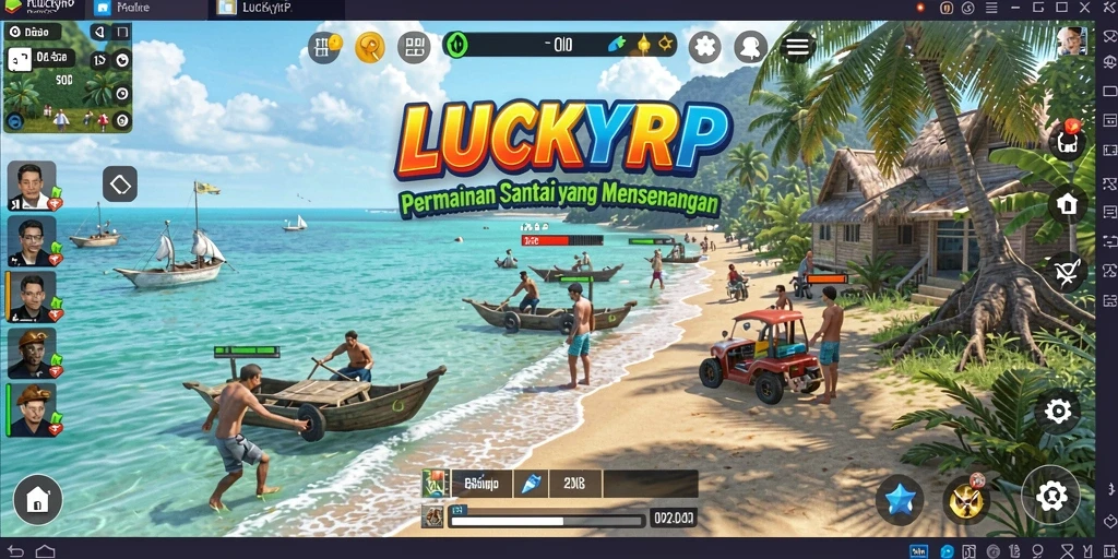 Tangkapan layar gameplay LUCKYRP yang menunjukkan keseruan bermain.