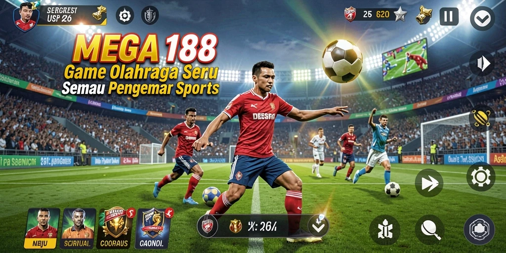 Tampilan gameplay seru dari MEGA188 yang memukau.