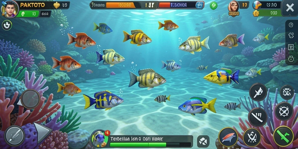 Tangkapan layar permainan PAKTOTO dengan gameplay Tembak Ikan yang seru.
