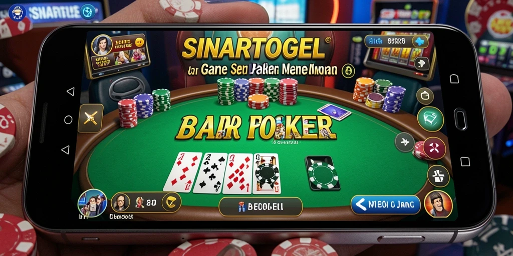 Tampilan menarik dari gameplay Poker di SINARTOGEL.