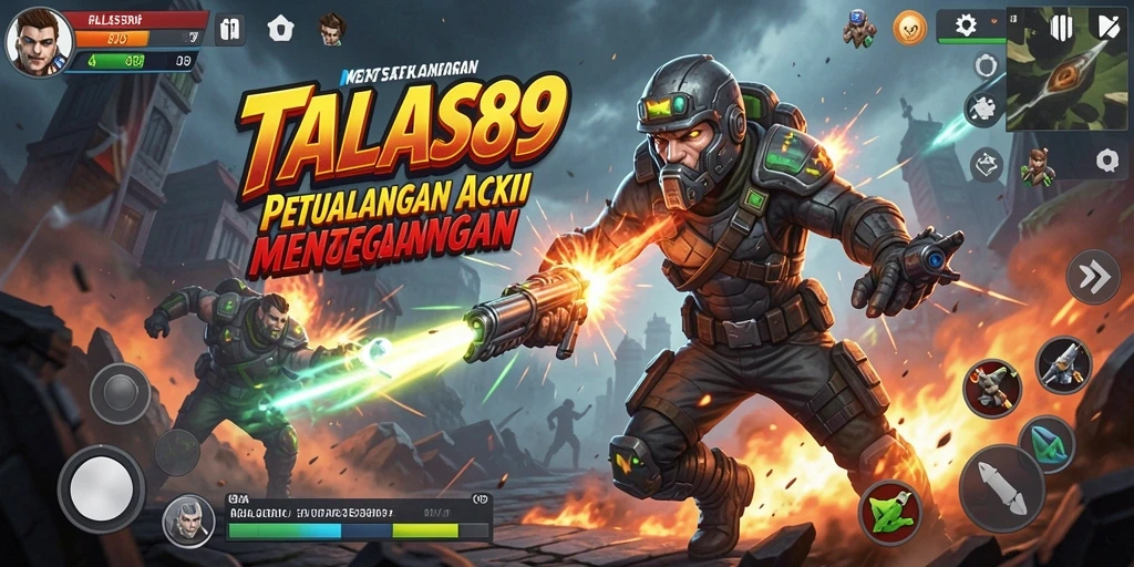 Tampilan gameplay TALAS89 yang penuh aksi dan menegangkan.