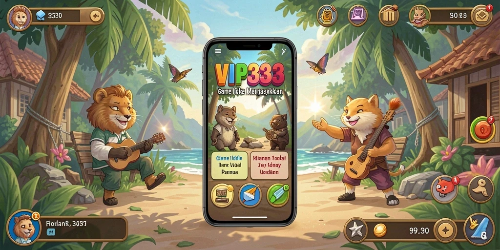 Tampilan gameplay dari VIP333 yang menggembirakan dan menenangkan.